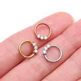 Detail View 3 of Rose Gold Glistening Sparkle Seamless Clicker Ring-Rose Gold