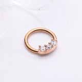 Rose Gold Glistening Sparkle Seamless Clicker Ring