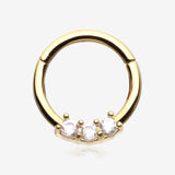Golden Glistening Sparkle Seamless Clicker Ring