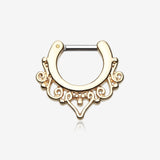 Golden Goddess Filigree Septum Clicker