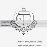 Detail View 1 of Celestial Filigree Septum Clicker-Steel