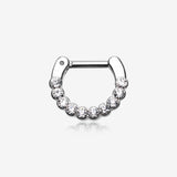 Glistening Multi-Gem Septum Clicker