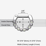 Detail View 1 of Opal Paradigm Septum Clicker-Clear Gem