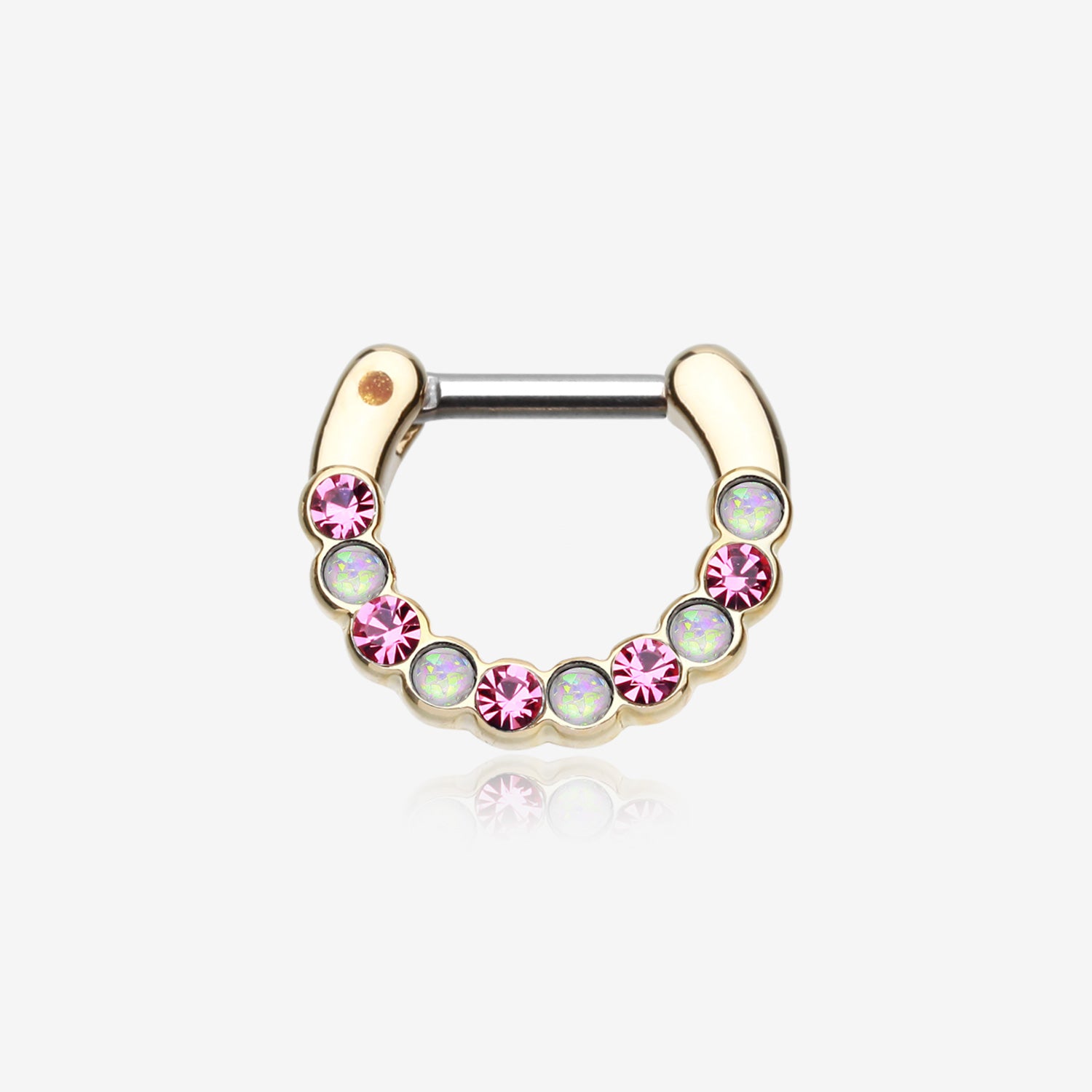 Golden Opal Paradigm Septum Clicker-Pink
