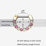 Detail View 1 of Golden Opal Paradigm Septum Clicker-Pink