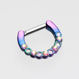 Detail View 2 of Colorline Opal Paradigm Septum Clicker-Rainbow/Aurora Borealis