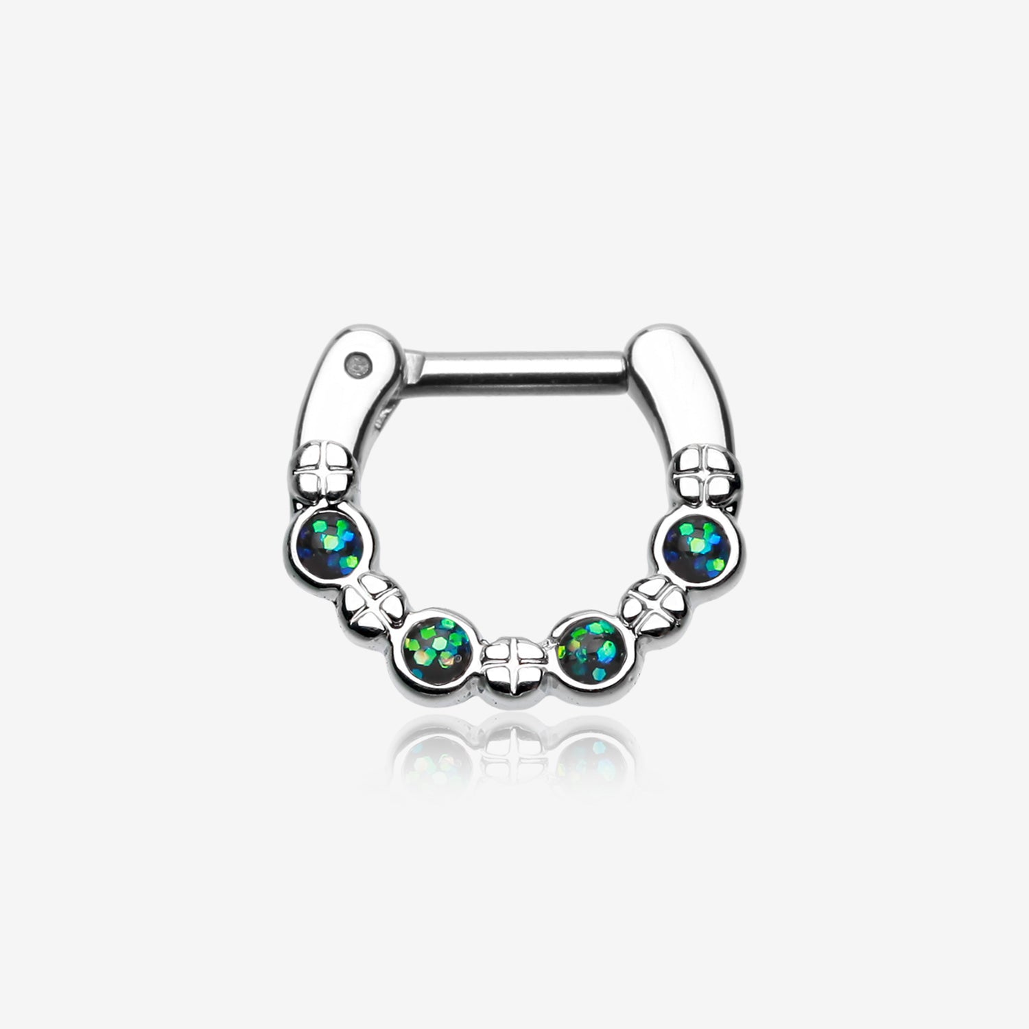 Classic Aurea Sparkle Septum Clicker -Black