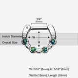 Detail View 1 of Classic Aurea Sparkle Septum Clicker -Black