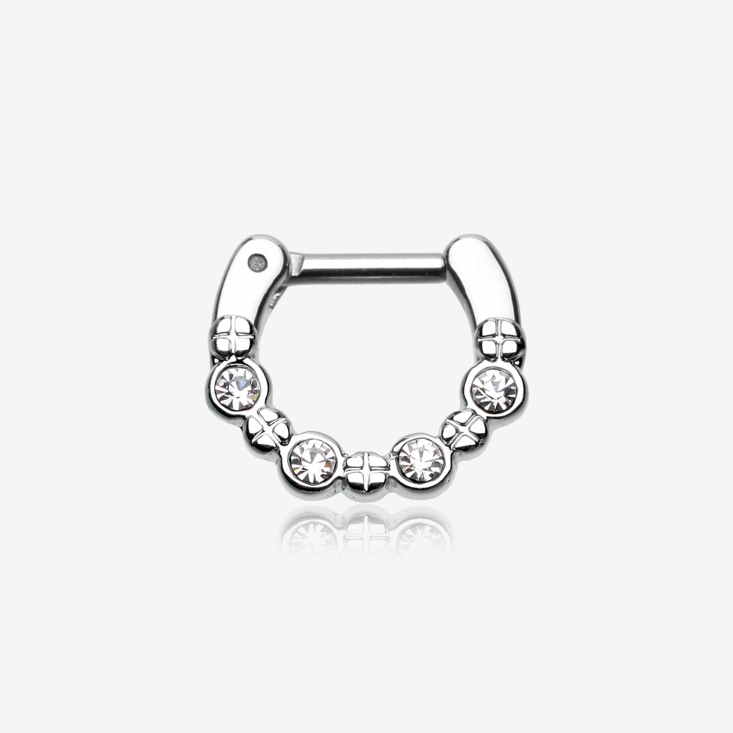 Elan Multi-Gem Septum Clicker-Clear Gem