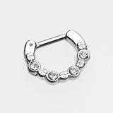 Detail View 2 of Elan Multi-Gem Septum Clicker-Clear Gem