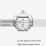 Detail View 1 of Elan Multi-Gem Septum Clicker-Clear Gem