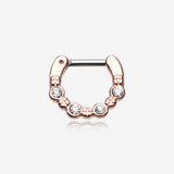 Rose Gold Elan Multi-Gem Septum Clicker