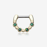 Golden Aurea Sparkle Septum Clicker