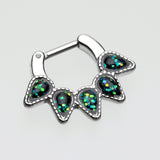 Detail View 2 of Opal Quinary Spear Septum Clicker-Black
