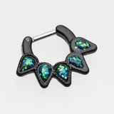 Detail View 2 of Colorline Opal Quinary Spear Septum Clicker-Black
