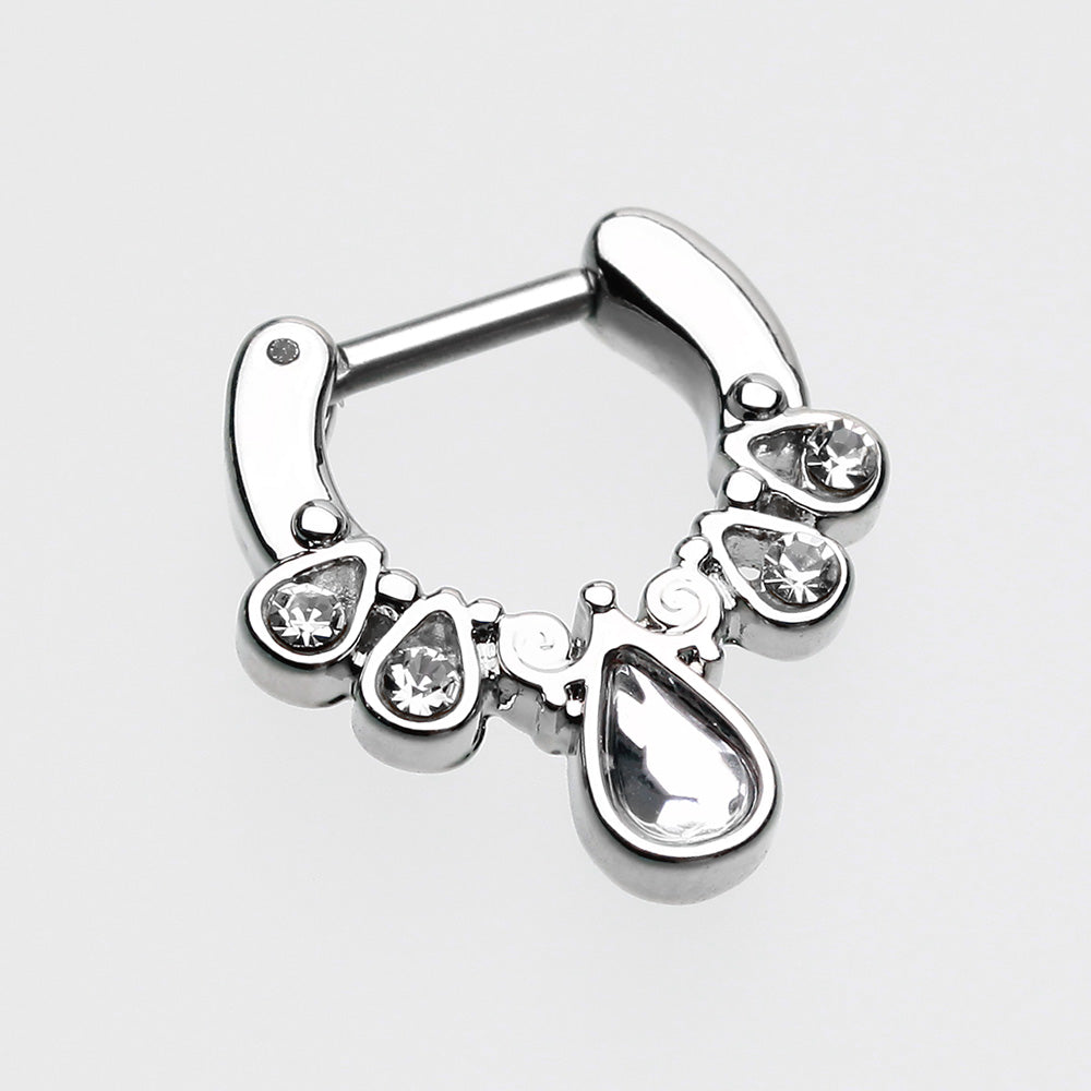 Detail View 2 of Radiant Kao Septum Clicker-Clear Gem