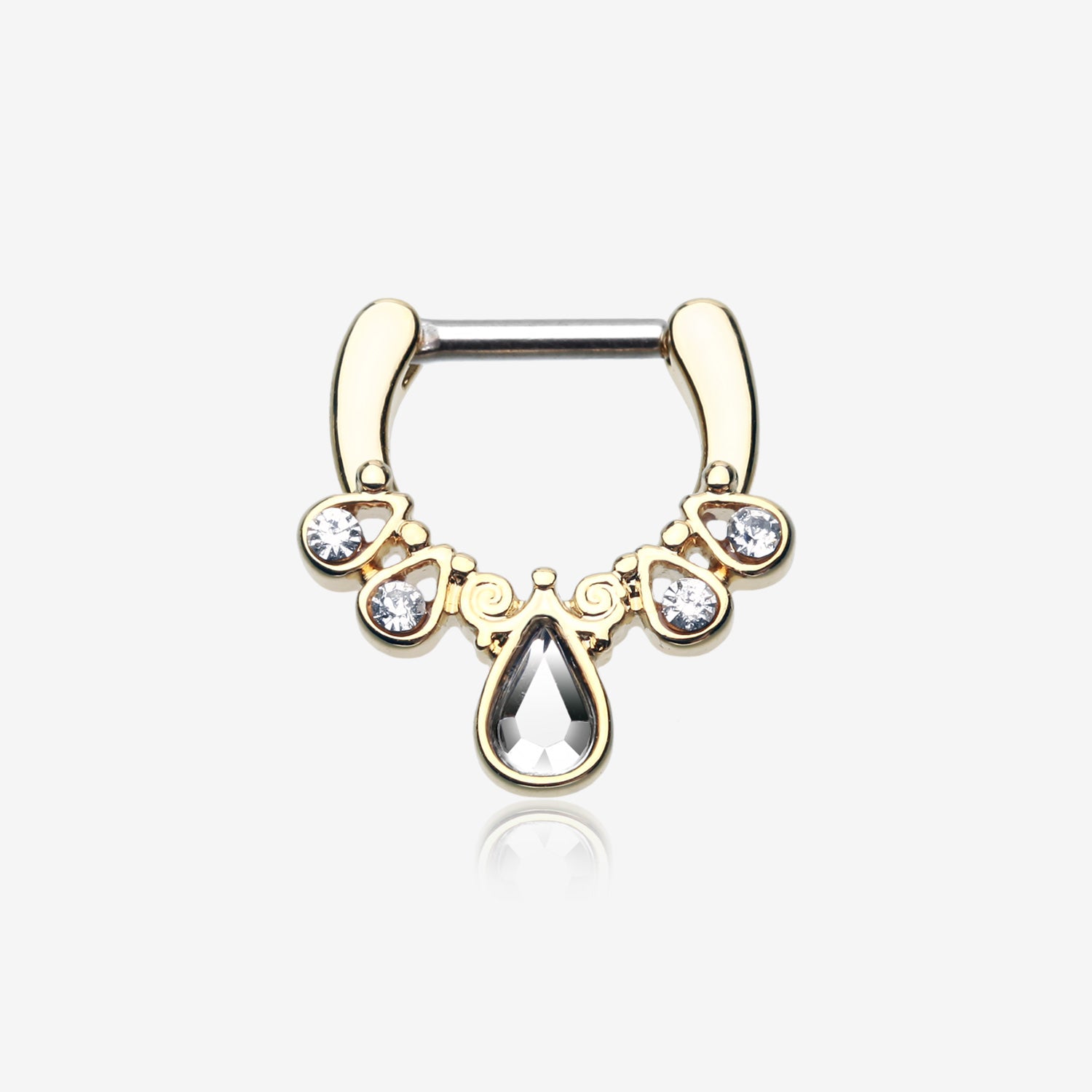 Golden Radiant Kao Septum Clicker-Clear Gem