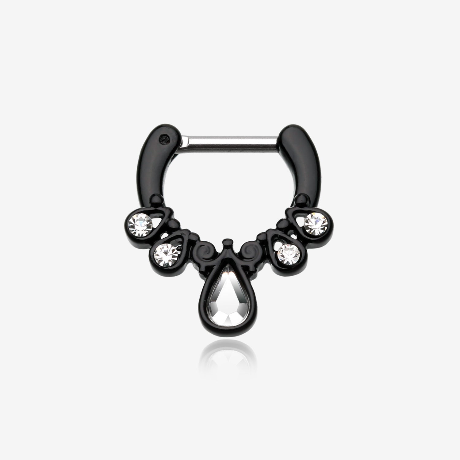 Colorline Radiant Kao Septum Clicker-Black/Clear