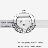 Detail View 1 of Sabre Arc Septum Clicker-Clear Gem