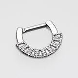 Detail View 2 of Sabre Arc Septum Clicker-Clear Gem