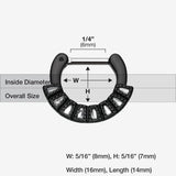 Detail View 1 of Colorline Sabre Arc Septum Clicker-Black/Clear