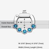 Detail View 1 of Opal Hexa Gemina Septum Clicker-Light Blue