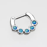 Detail View 2 of Opal Hexa Gemina Septum Clicker-Light Blue
