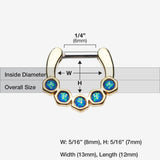 Golden Opal Hexa Gemina Septum Clicker