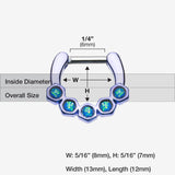 Detail View 1 of Colorline Opal Hexa Gemina Septum Clicker-Purple/Light Blue