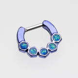 Detail View 2 of Colorline Opal Hexa Gemina Septum Clicker-Purple/Light Blue