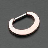 Detail View 2 of Rose Gold Basic Steel Loop Septum Clicker-Rose Gold