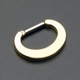 Detail View 2 of Golden Basic Steel Loop Septum Clicker-Gold