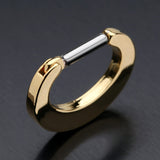 Detail View 4 of Golden Basic Steel Loop Septum Clicker-Gold