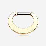 Golden Basic Steel Loop Septum Clicker-Gold