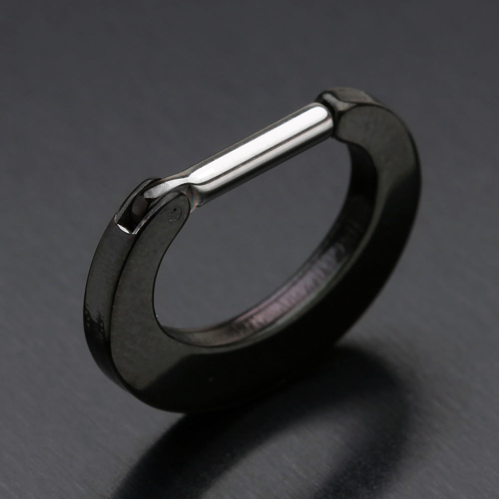 Detail View 4 of Colorline Basic Steel Loop Septum Clicker-Black