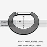Detail View 1 of Colorline Basic Steel Loop Septum Clicker-Black