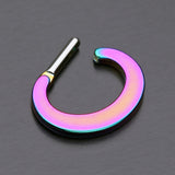 Detail View 3 of Colorline Basic Steel Loop Septum Clicker-Rainbow