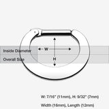 Detail View 1 of Basic Steel Loop Septum Clicker-Steel