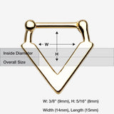 Detail View 1 of Golden Urban Chevron Arrow Septum Clicker