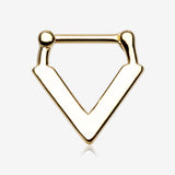 Golden Urban Chevron Arrow Septum Clicker