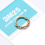 Detail View 3 of Golden Classic Chain Link Clicker Hoop Ring