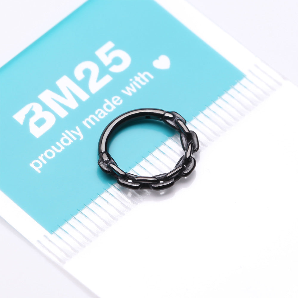 Detail View 3 of Blackline Classic Chain Link Clicker Hoop Ring
