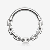 Classic Chain Link Clicker Hoop Ring