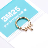 Detail View 3 of Golden Dripping Ooze Clicker Hoop Ring