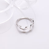 Detail View 1 of Adorable Leaflet Wreath Steel Clicker Hoop Ring