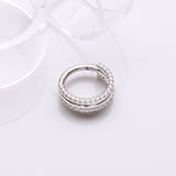 Detail View 1 of Double Rope Design Steel Clicker Hoop Ring