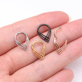 Detail View 3 of Rose Gold Triple Cross Weave Clicker Hoop Ring