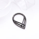 Detail View 2 of Blackline Triple Cross Weave Clicker Hoop Ring