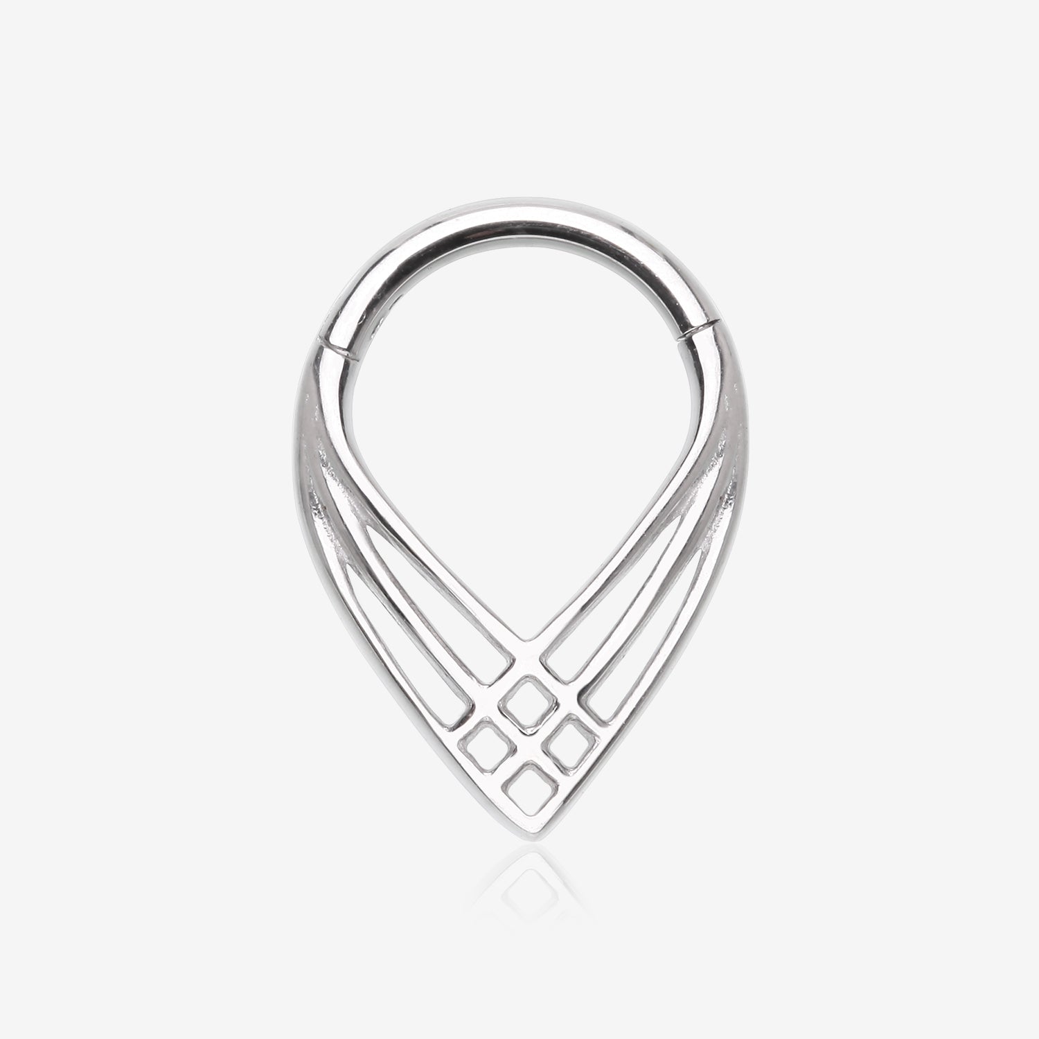 Triple Cross Weave Clicker Hoop Ring