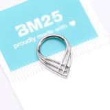 Detail View 4 of Triple Cross Weave Clicker Hoop Ring